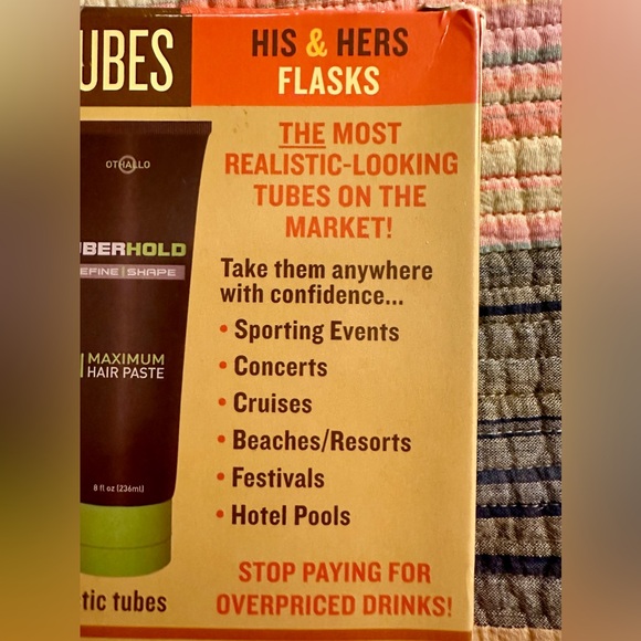 Tipsy Tubes plastic flasks. 3 pack. 8 ounces each. Disguised as sunscreen, etc. - Picture 4 of 4